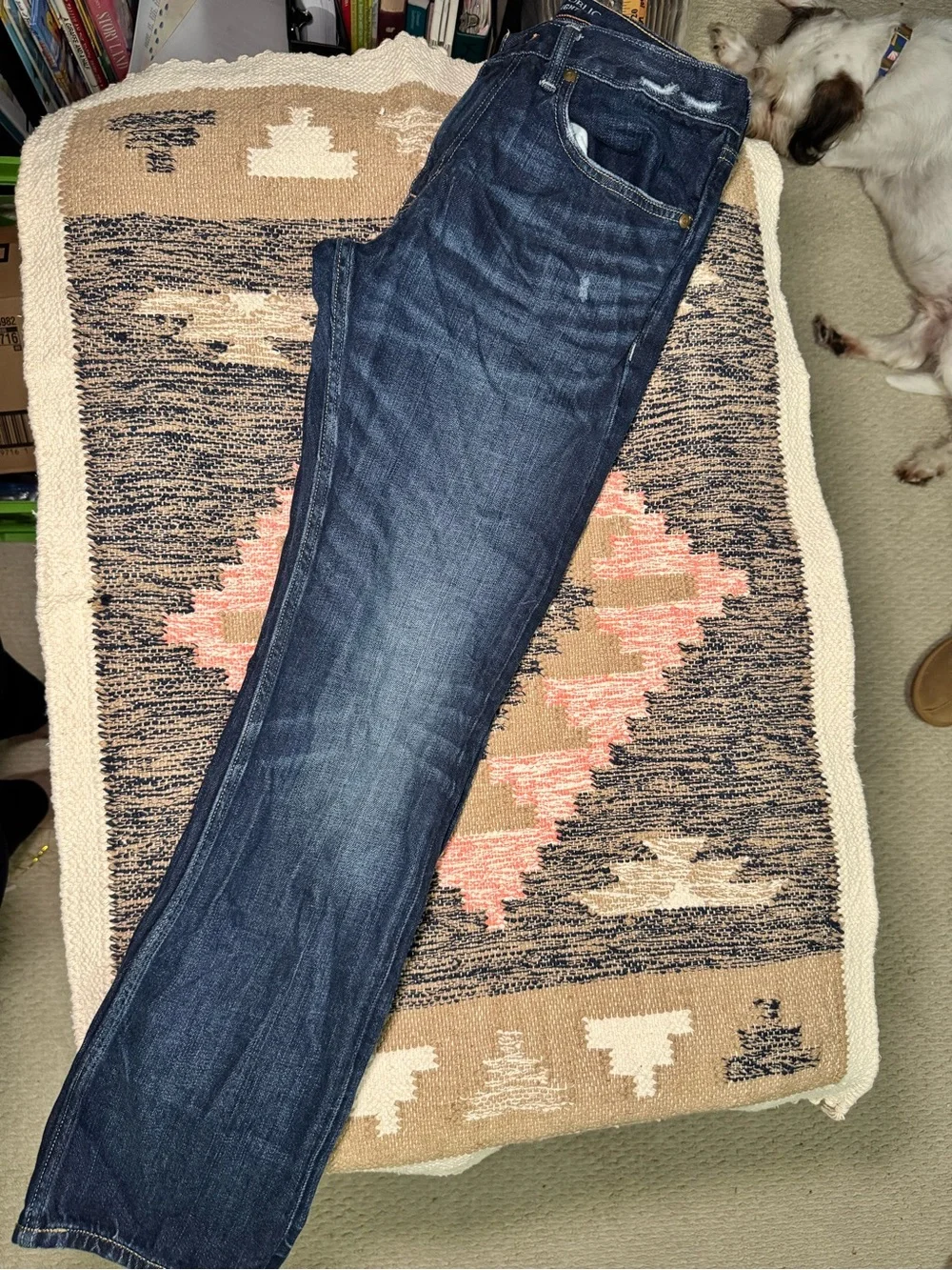 Banana Republic Dark Blue Straight-Leg Jeans
